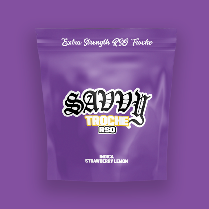 Savvy Guap Strawberry Lemon RSO Troches, 100mg, 1pk