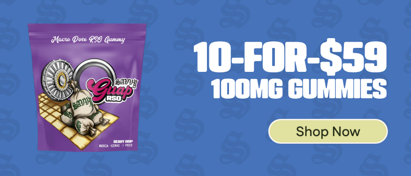 10-for-$59 Savvy 100mg Guap Gummies