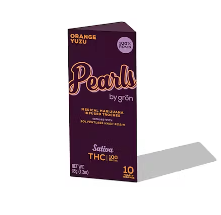 Gron Pearls Rosin Orange Yuzu Troches Live Rosin Troches, 100mg, 10pk