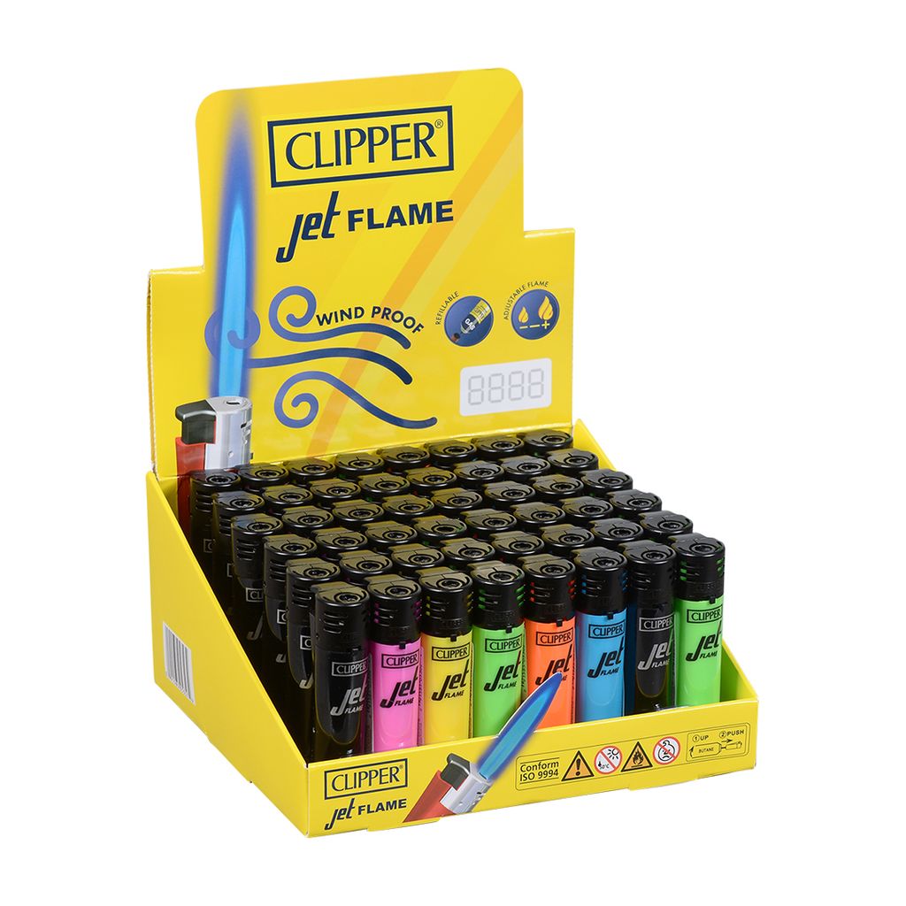 Clipper Jet Flame Lighter | Solid Fluorescent
