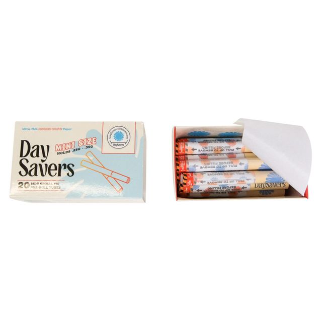 Mini Refined White Tubes w/ Spiral Filter Tips Daysavers Mini Refined White Tubes w/ Spiral Filter Tips Daysavers