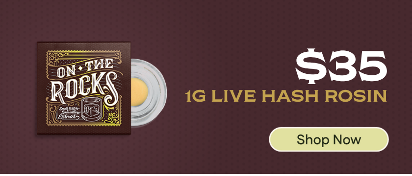 $35 On The Rocks 1G Live Hash Rosin