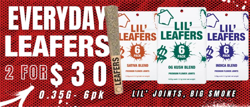 2-for-$30 Leafers 0.35g 6-pack
