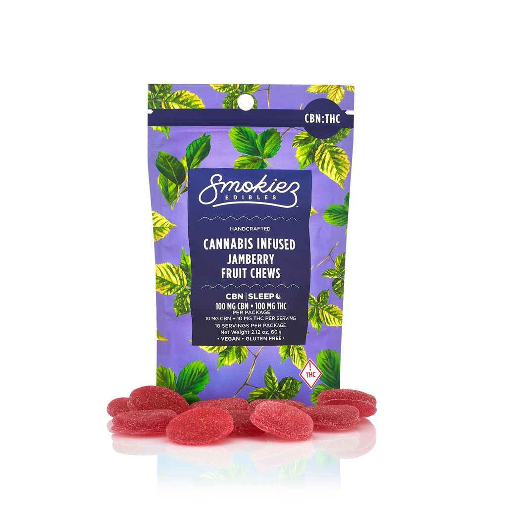 Smokiez Jamberry (1:1 CBN:THC) Fruit Chews 2 Pack | 20mg