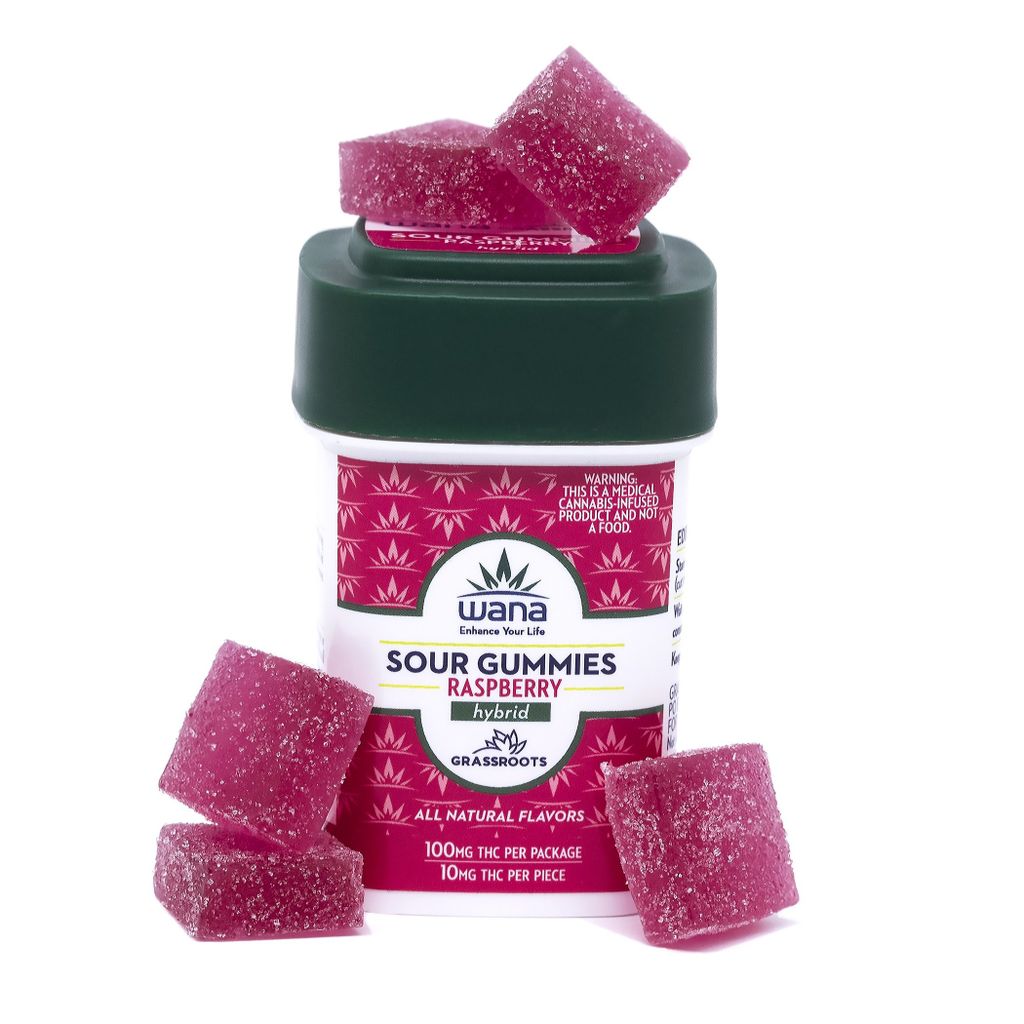 Wana Raspberry Gummies 10 Pack | 100mg