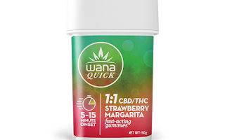Wana Strawberry Margarita (1:1 CBD:THC) Quick Gummies 10 Pack | 100mg