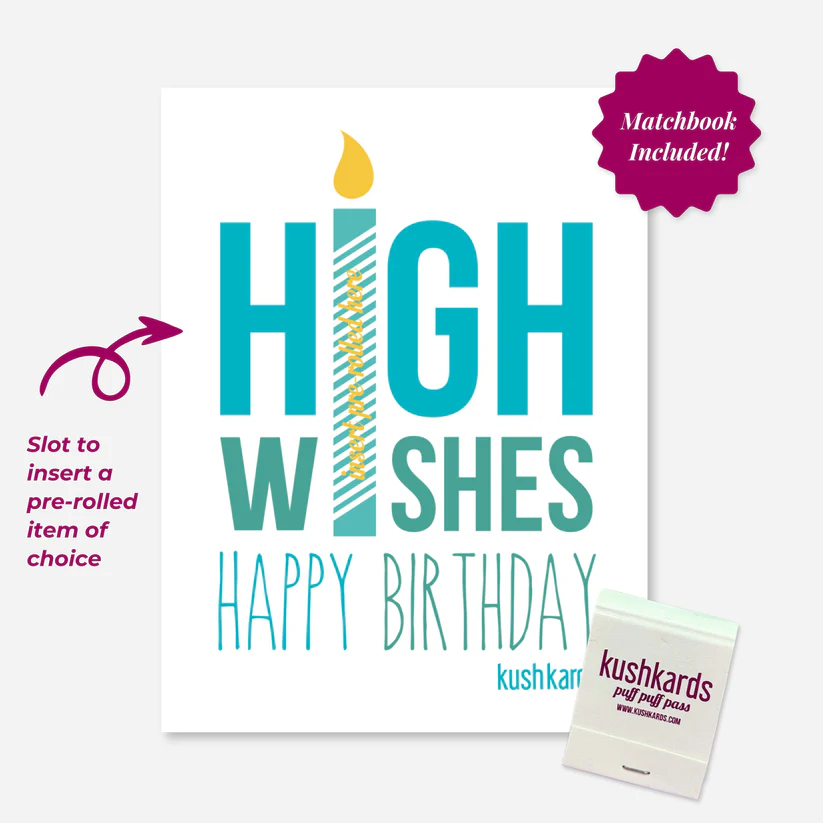 Kush Cards Greeting Card w/ Pre-Roll Slot | High Wishes