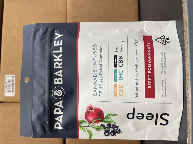 Sample Sleep Releaf Berry Pomegranate Gummies Papa & Barkley