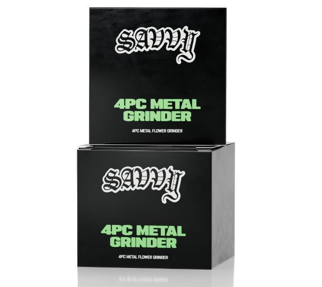 Savvy 4 Piece Grinder Grinders, Black - image 2