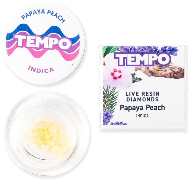 Papaya Peach Live Resin Diamonds Tempo