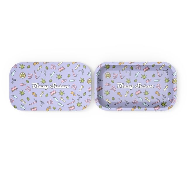  Rolling Tray (With Lid)-Medium-Purple Icon Blazy Susan