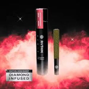 RYTHM Remix Strawberry Sour Diesel Infused Pre-Roll Single, 1.0g, 1pk