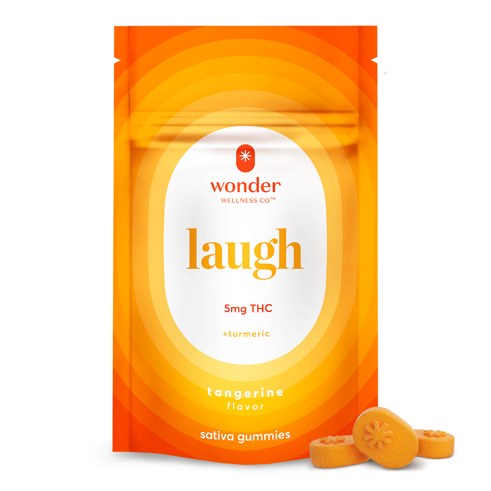 Wonder Laugh Tangerine Gummy Candy Edible, 100mg, 20pk
