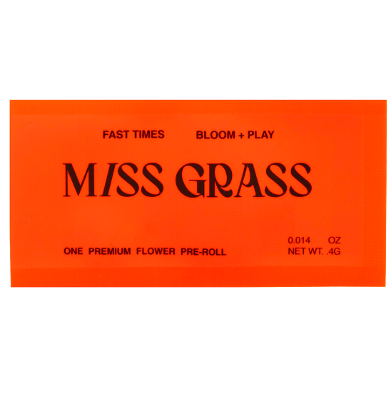 Miss Grass Fast Times - Durban Strawberries Pre-Roll Single | 0.4g