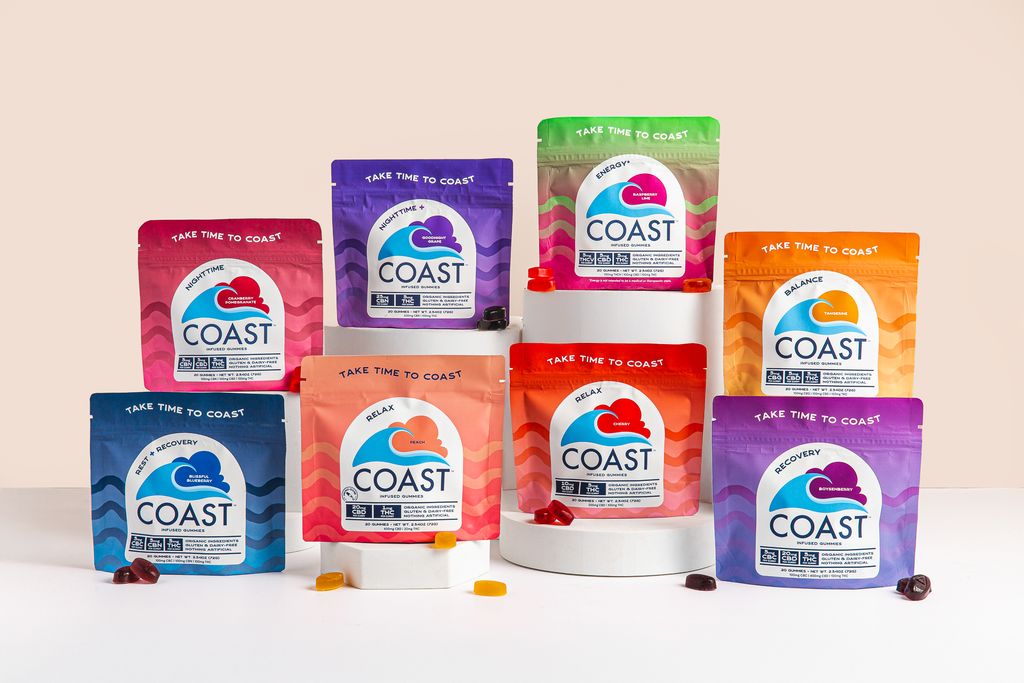 Coast Cannabis Raspberry Lime 1:1:1 Energy Gummies 100mg
