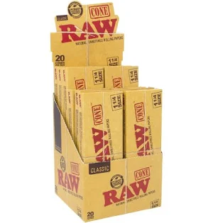 1 1/4" Classic Cones 20-Pack RAW