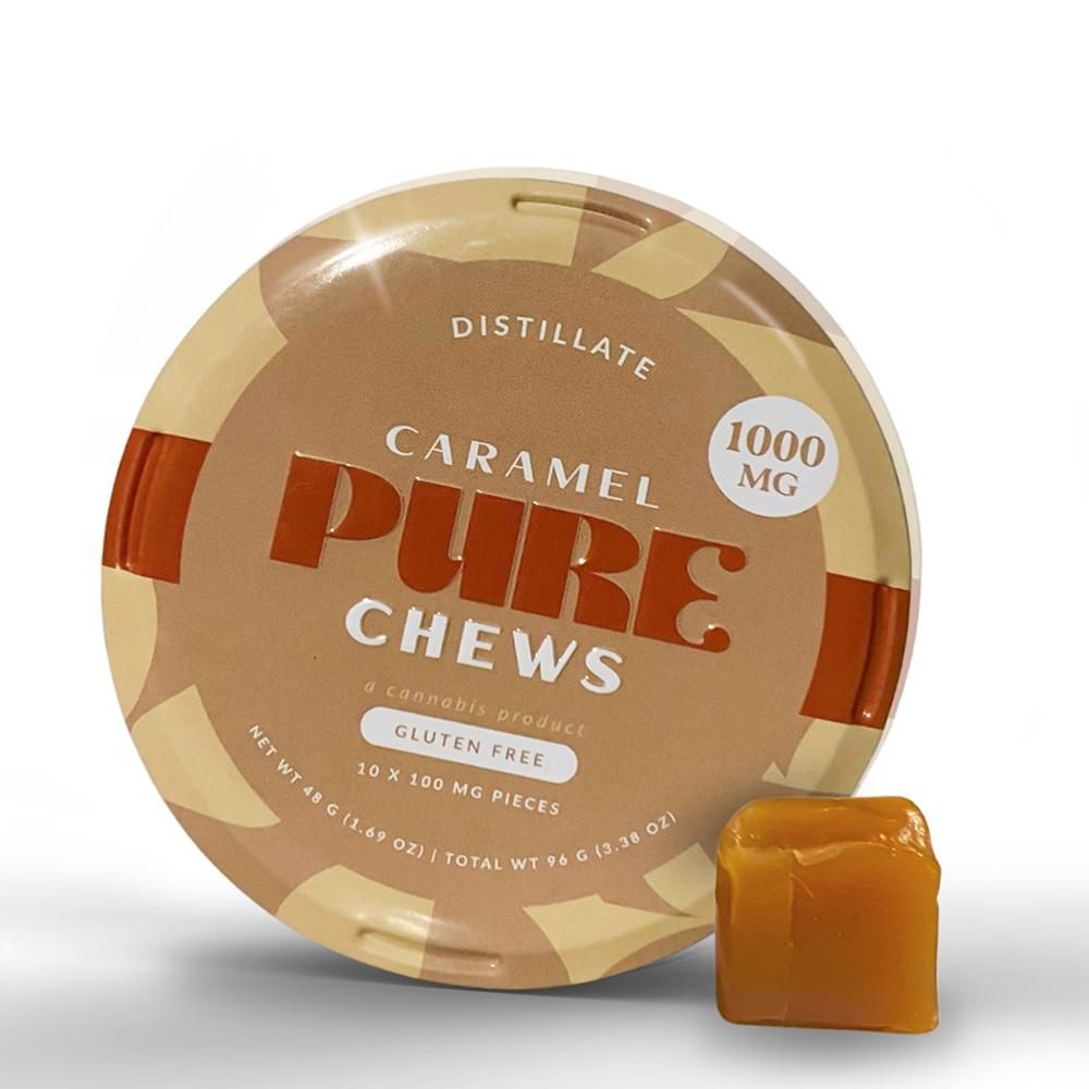 Pure RSO Chew Caramel Candy Edible, 1000mg, 10pk