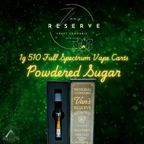 Buy Vape Cart | Powdered Sugar | 1g Cart Full Spectrum online - The Green  Standard Carthage | Carthage