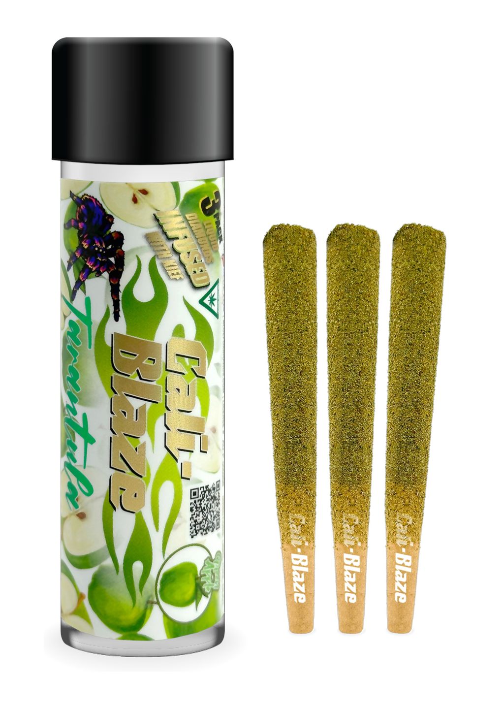 Green Apple Tarantula Infused Pre-roll 3 pack (S)