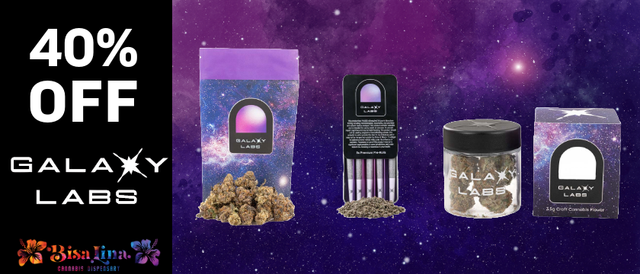 Cannabis Promo, Cannabis Sales, Cannabis Discounts, Cannabis on Sale, 40% Off Galaxy Labs