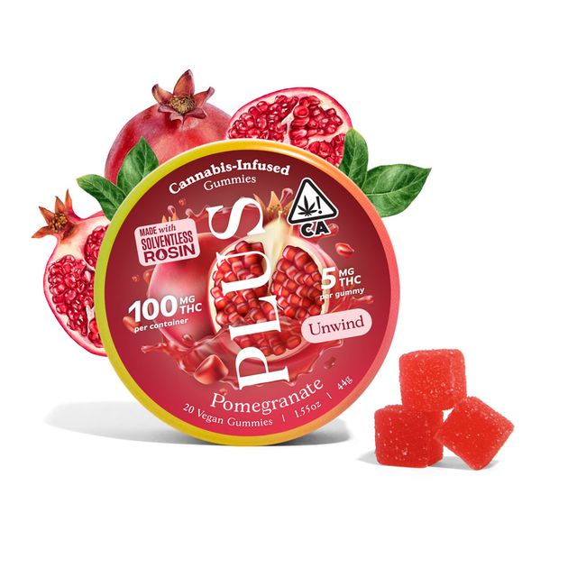 Pomegranate Solventless Rosin Gummies PLUS