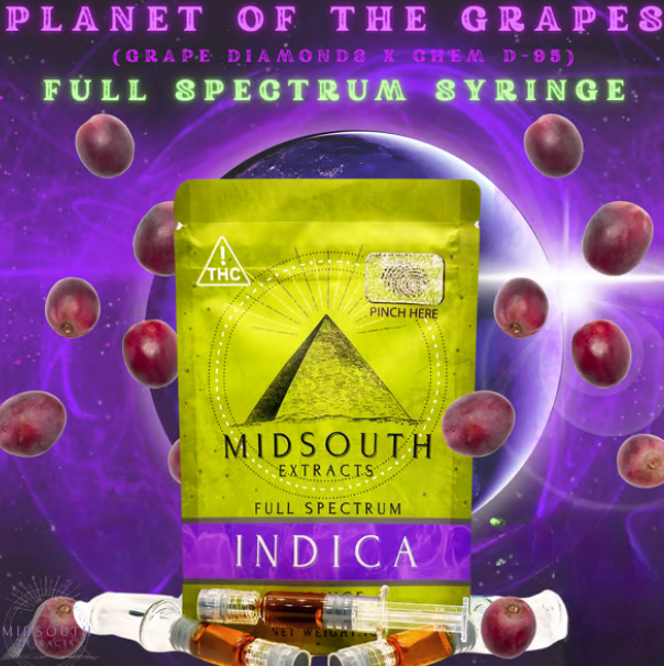 Mid South Extracts Dab Syringe | Planet of the Grapes | Full Spectrum 1g Dab Syringe