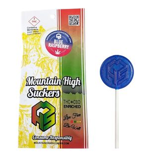 Blue Raspberry Mountain High Suckers