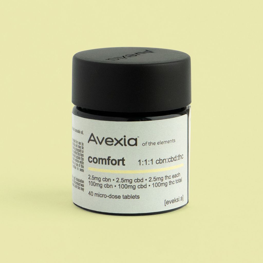 Avexia 1:1:1 THC:CBN:CBD Comfort Tablets Capsule, 100mg, 40pk