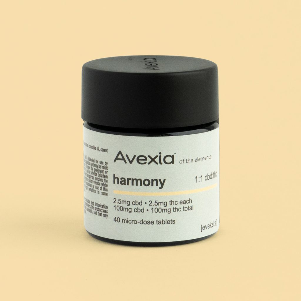 Avexia 1:1 THC:CBD Harmony Tablets Capsule, 100mg, 40pk