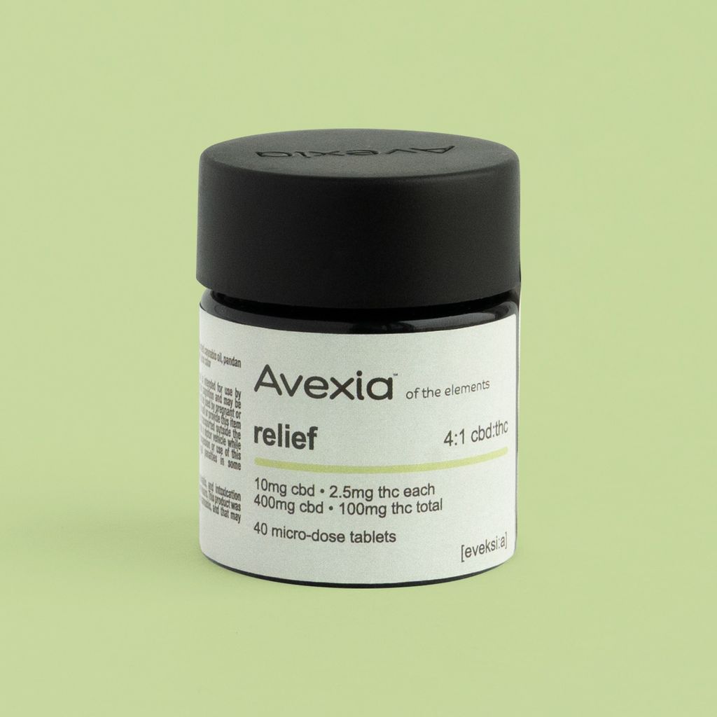 Avexia 1:4 THC:CBD Relief Tablets Capsule, 100mg, 40pk