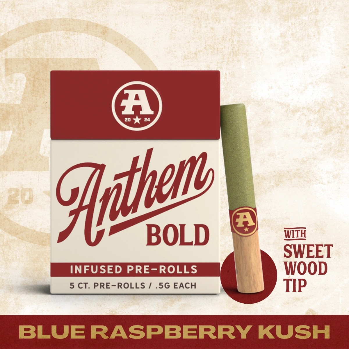 Bold Blue Raspberry Kush Wood Tip Anthem
