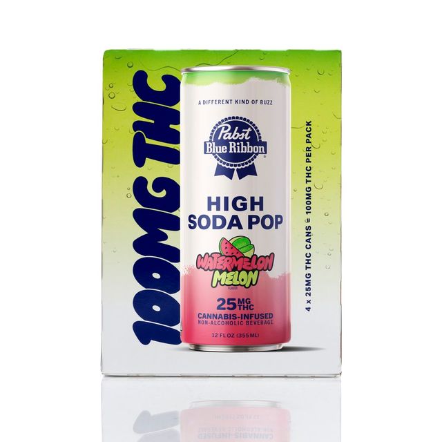 Watermelon Melon Soda 25mg - 4 Pack Pabst Blue Ribbon