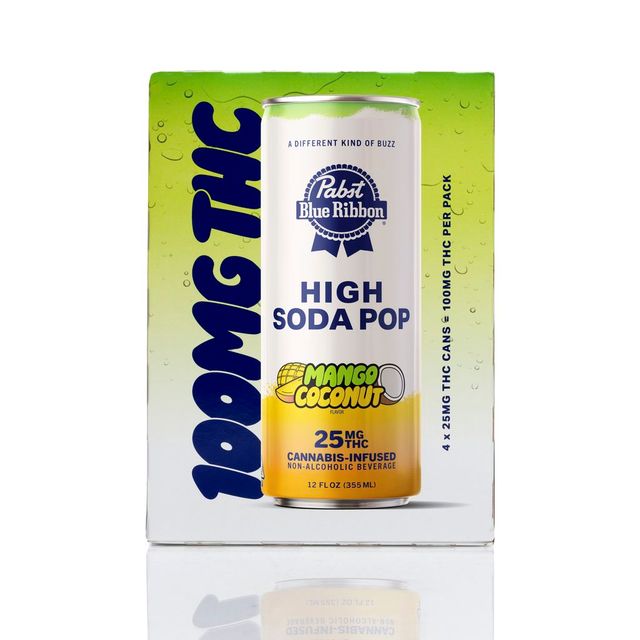 Mango Coconut Soda 25mg - 4 Pack Pabst Labs