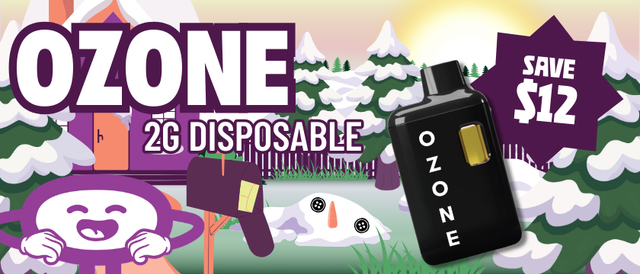 Cannabis Promo, Cannabis Sales, Cannabis Discounts, Cannabis on Sale, $12 Off Ozone 2G Disposable