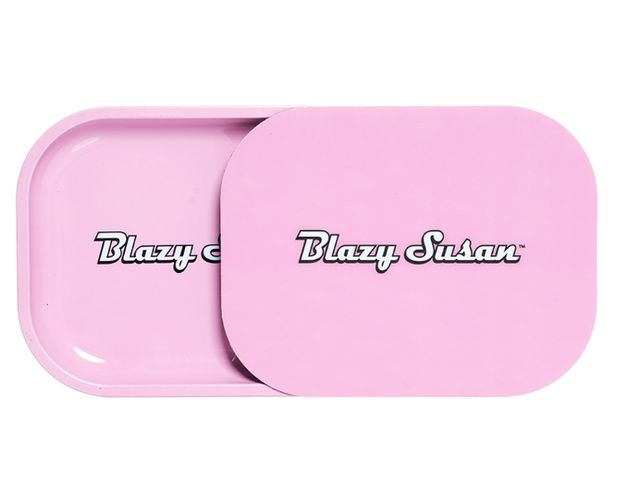 Rolling Tray w Lid - Small - Pink Blazy Susan