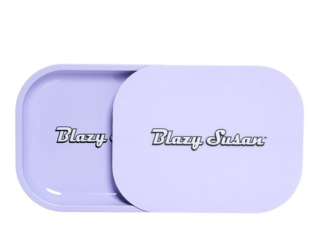 Rolling Tray w Lid - Small - Purple Blazy Susan