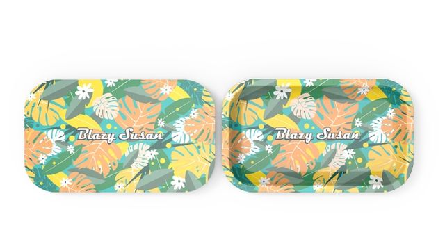 Rolling Tray w Lid - Small - Summer Trees Blazy Susan