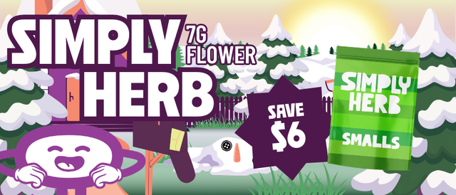 Cannabis Promo, Cannabis Sales, Cannabis Discounts, Cannabis on Sale, $6 Off Simply Herb 7G Flower