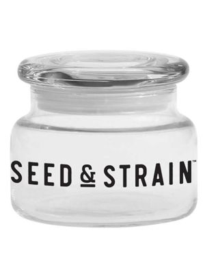 8oz. Glass Stash Jar Seed & Strain