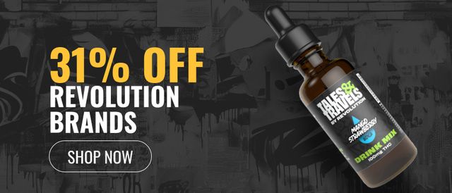 Cannabis Promo, Cannabis Sales, Cannabis Discounts, Cannabis on Sale, 31% Off Revolution and Tales & Travels