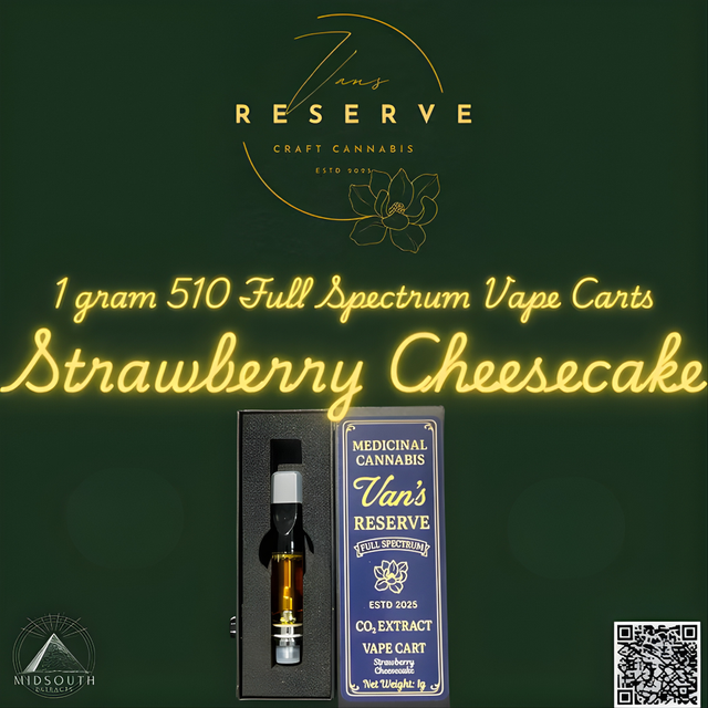 Vape Cart | Strawberry Cheesecake |  Van's Reserve