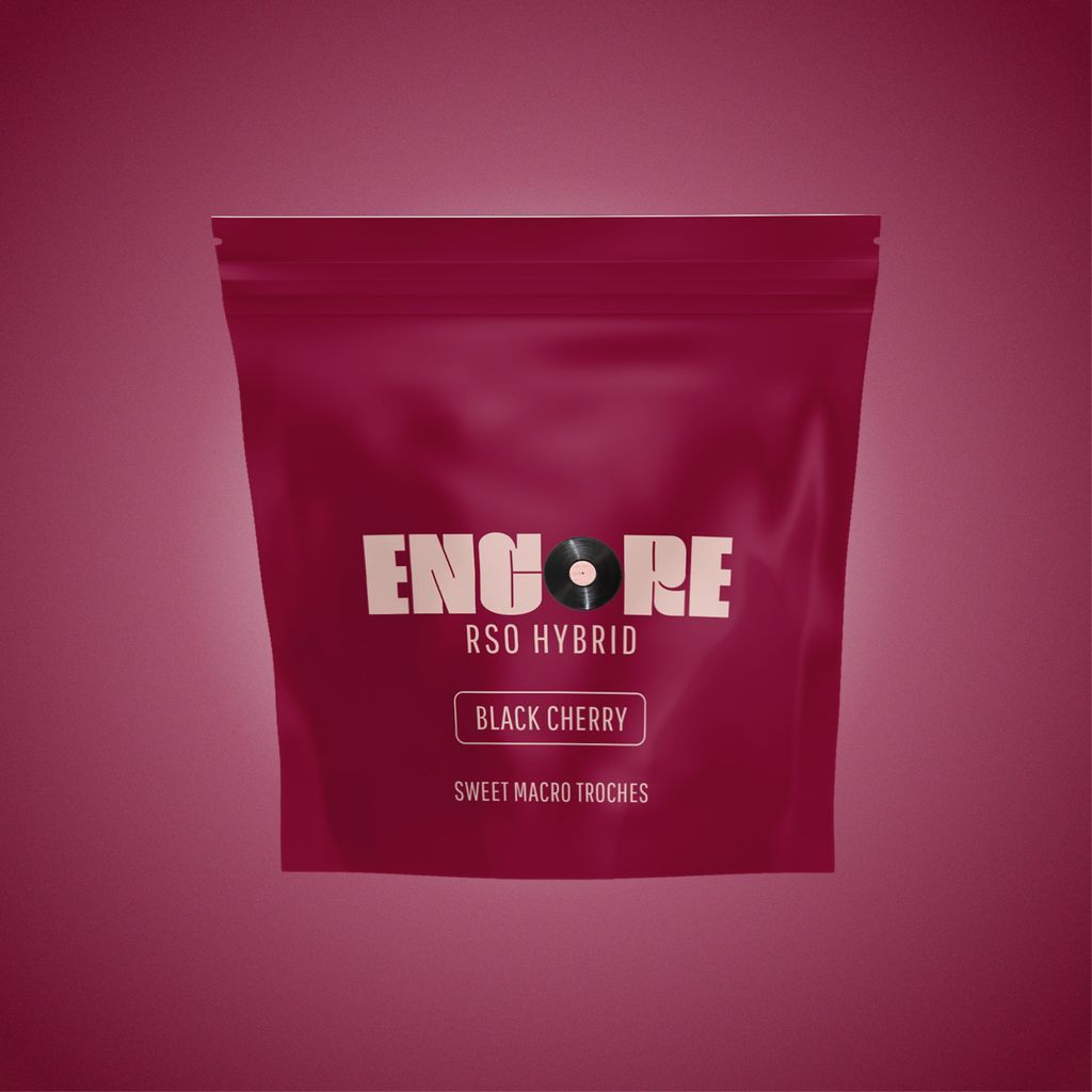 Encore Black Cherry Troches RSO Troches, 1500mg, 15pk