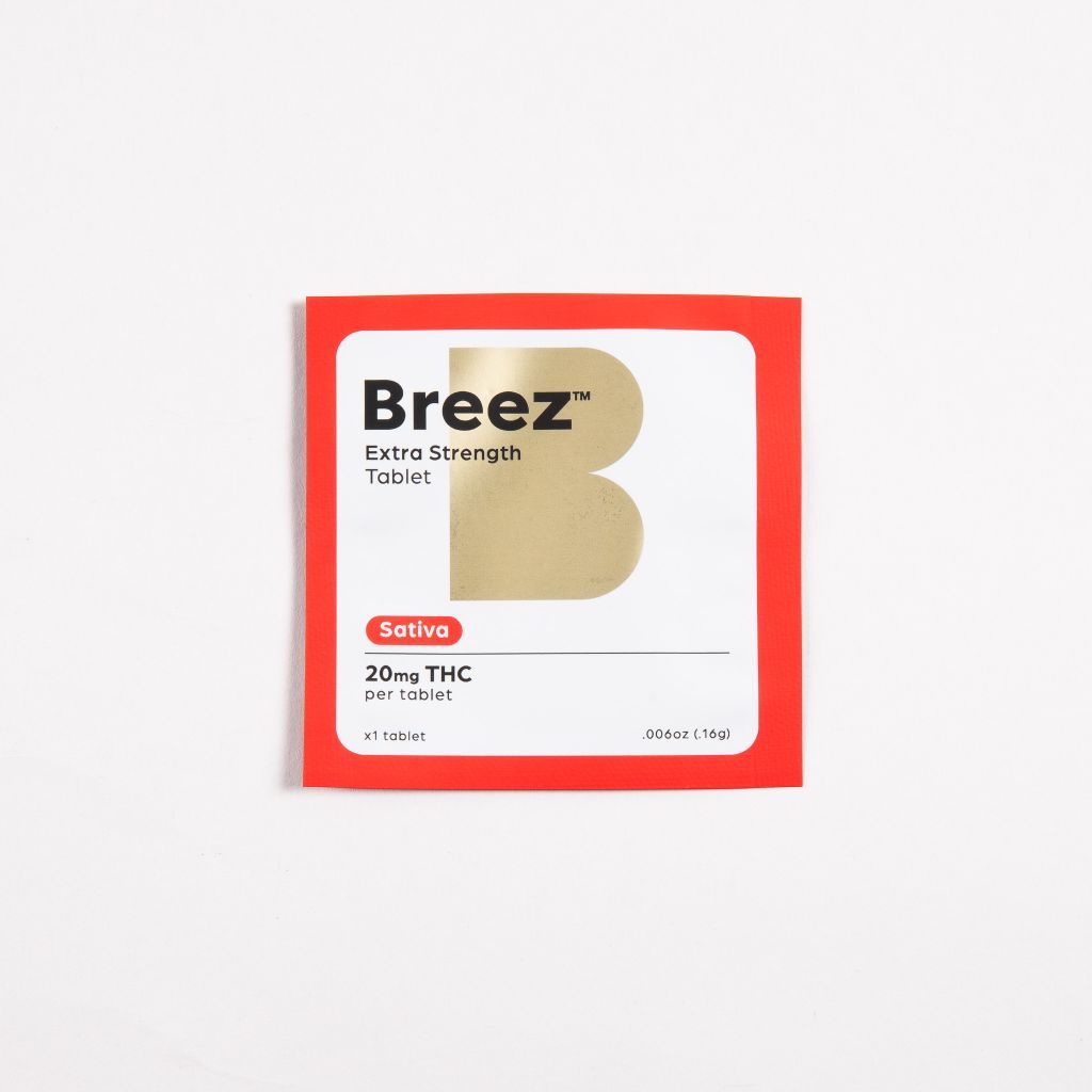 Breez Extra Strength Sativa Capsule/Tablet Edible, 20mg, 1pk Tablets