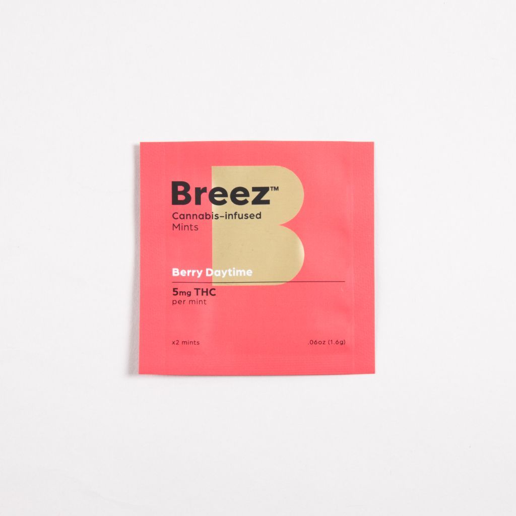 Breez Berry Daytime Mint Candy Edible, 10mg, 2pk