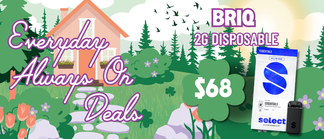 Cannabis Promo, Cannabis Sales, Cannabis Discounts, Cannabis on Sale, $68 Briq 2G Vape