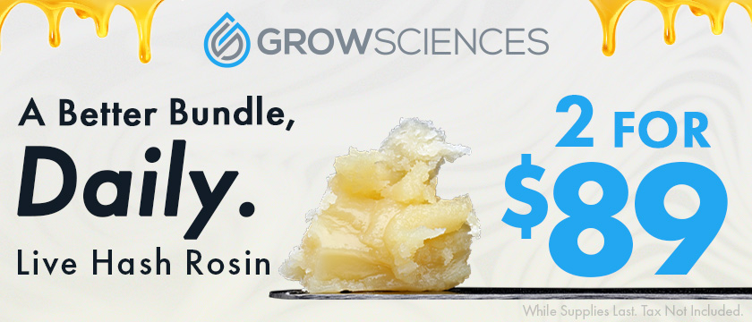 2-for-$89 Grow Sciences 1G Live Hash Rosin EDLP