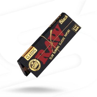 Black 1 1/4" Classic Rolling Paper RAW