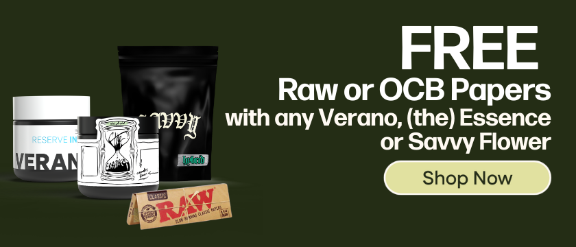 $0.01 Raw or OCB Papers or Cones with Any Featured Flower