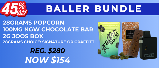Cannabis Promo, Cannabis Sales, Cannabis Discounts, Cannabis on Sale, Baller Bundle