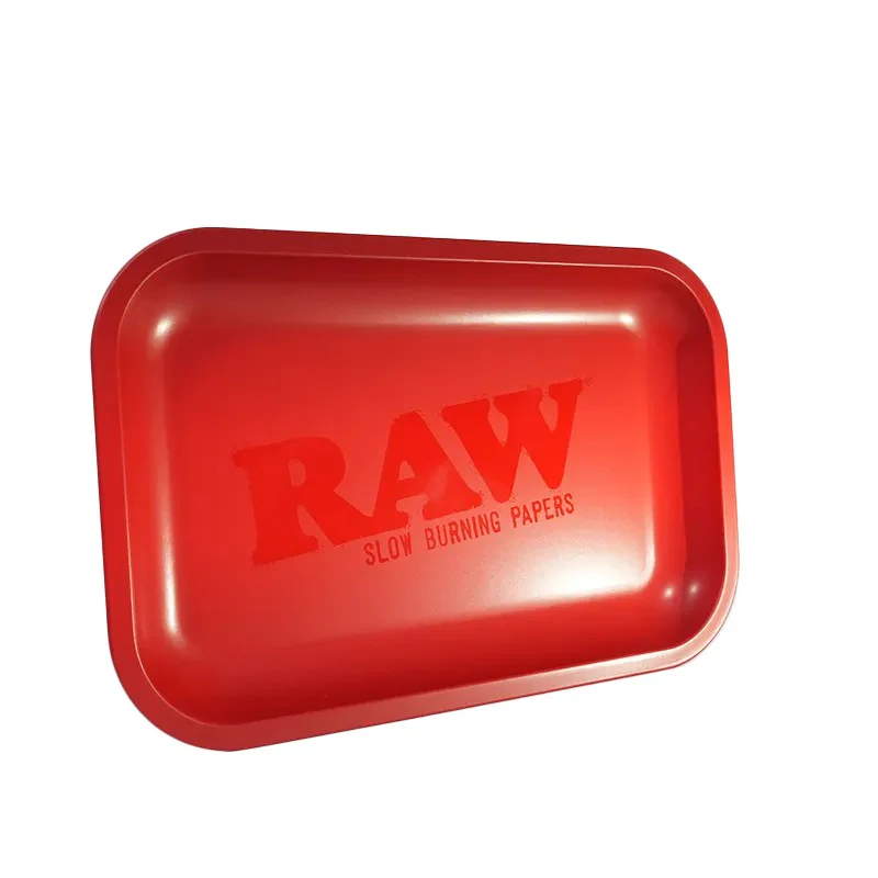 Raw 7 x 11 inch Red Matte Rolling Tray EACH